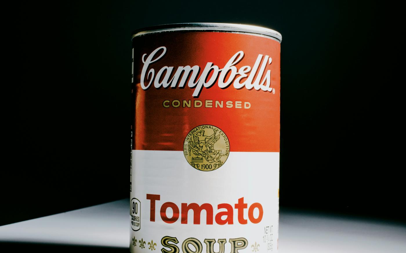 campbells chicken noodle soup can by Girl with red hat courtesy of Unsplash.